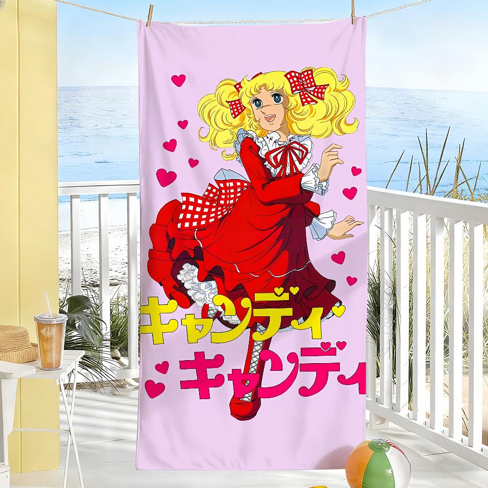 Classic Anime C-Candy Candy Girl Towel Soft Pool Gift For Travel Gym Shower Camping Quick Dry Sports Large Beach Towels