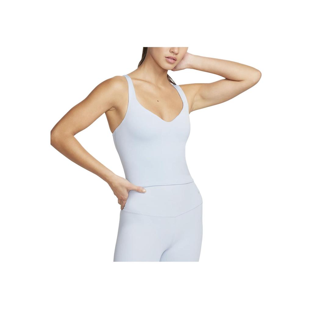 Nike Solid Color Padded Casual Sports Vest Women Tops Light-Blue FN0544-440