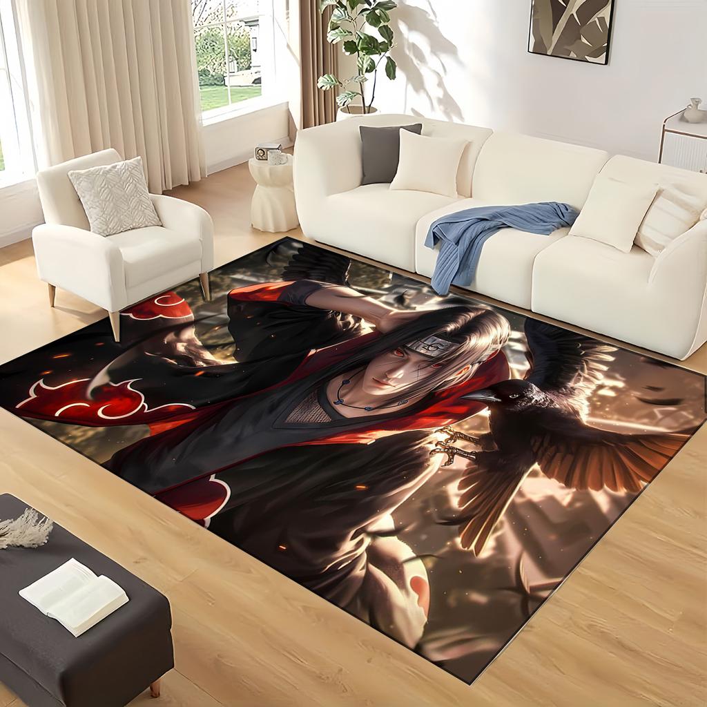 Anime 3D I-IItachii Cartoon Large Carpet Rug for Home Living Room Bedroom Sofa Doormat Decor,Area Rug Non-slip Floor Mat Gift