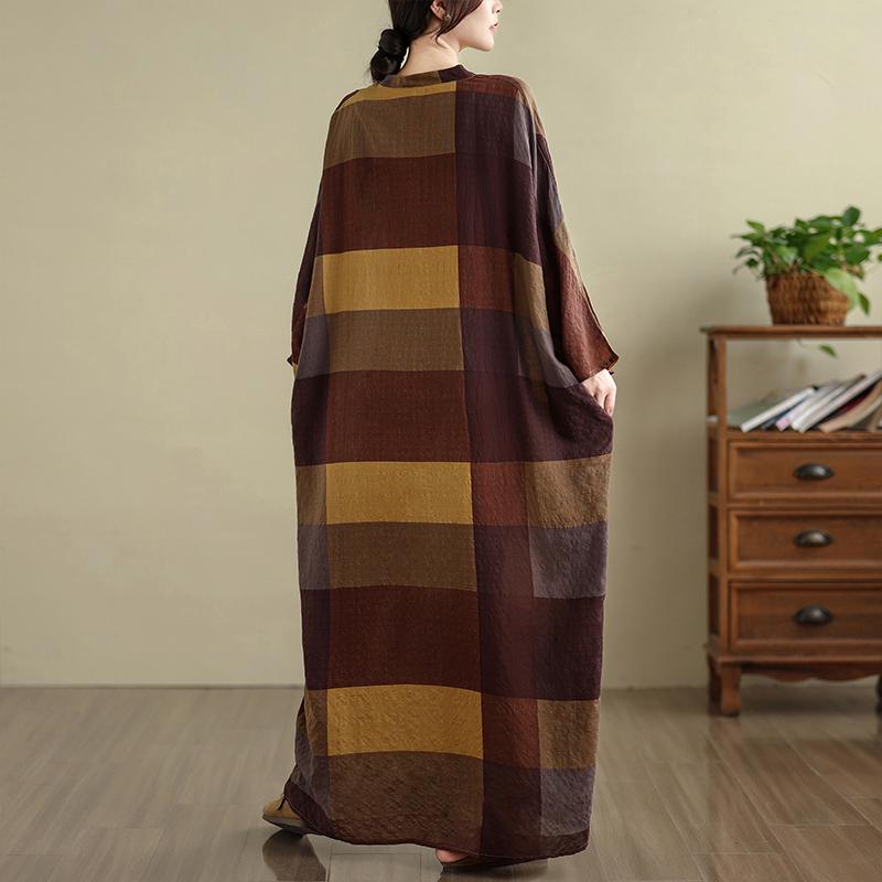 

DIMANAF 2025 Женское Весеннее Длинное Платье Большого Размера Свободное V-образный Вырез Принт Винтаж Повседневное Цветочное Оверсайз Длинный Рукав 5028 One size