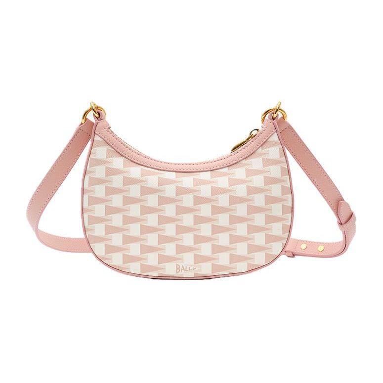 

Bally Винтажная Цветочная Кожаная Сумка-Полумесяц на Молнии Женские Сумки Розовый 6307413 Basic Set (Bag+Dust Bag)