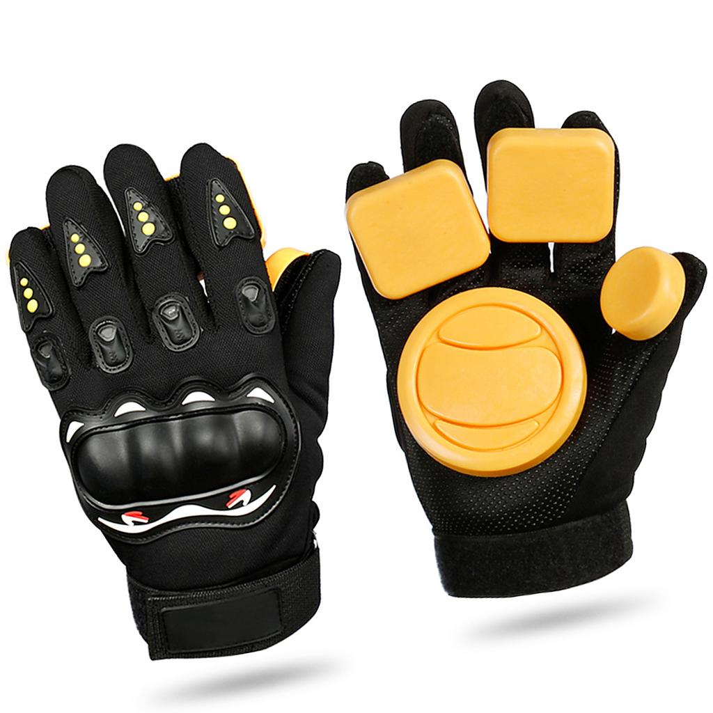 Longboard Slide Handschuhe Skateboard Handschuhe Fäustlinge mit Gleitblöcken Longboard Downhill Slide Handschuhe