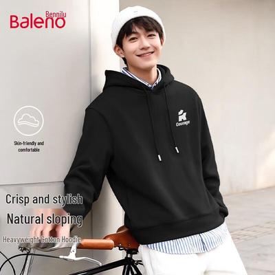 Baleno Men's Casual Loose Hooded Sweatshirt