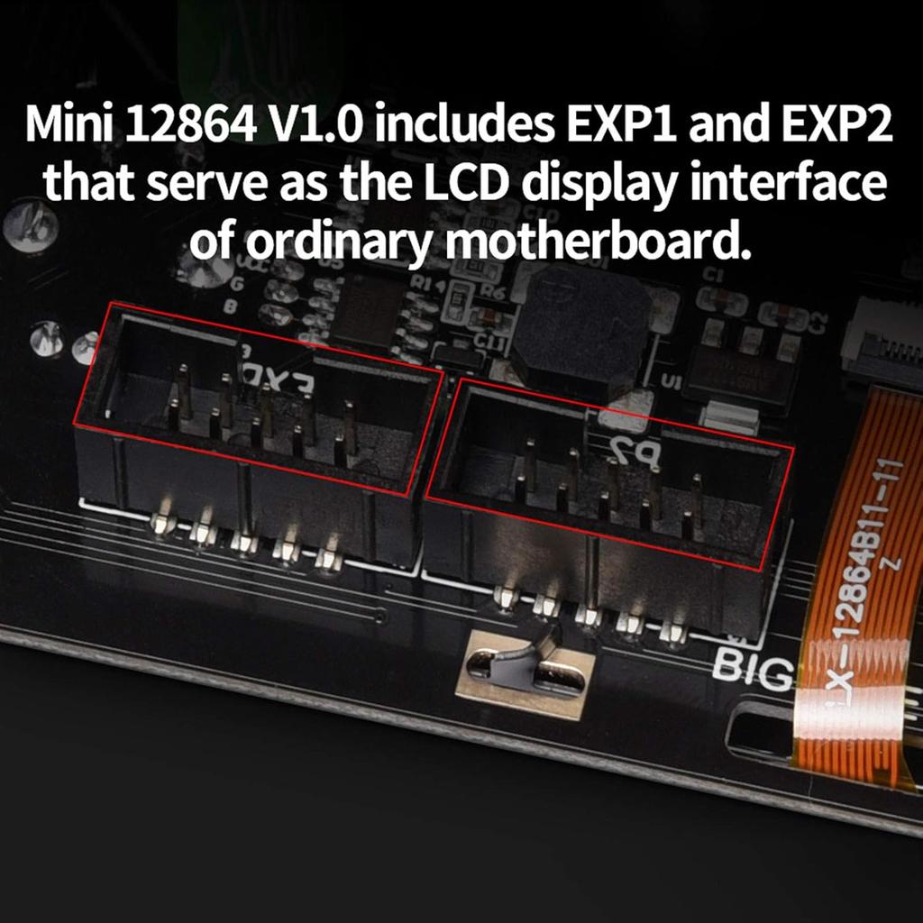BIGTREETECH Mini12864 V2.0 LCD Graphic Smart Display Control Board with Adapter and Cable for Ender-3 VORON 2.4 Prusa-i3 3D Printer RAMPS 1.4 RepRap