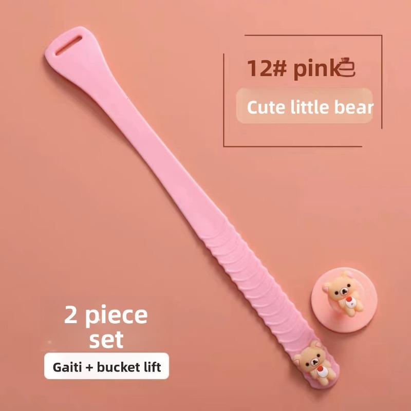 Toilet lid opener, silicone toilet lid opener, handle for toilet seat lifting, lid opener for toilet ring, anti-fouling handle for toilet lid opener Cute little bear powder