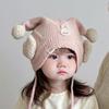 Breathable Toddler's Plush Knitted Hat Cute Kids Ear Protection Hat  Infant Wear