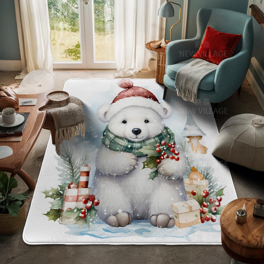 Koberec ke vchodu do domu Rohožka ke dveřím do domu Obývací pokoj Vana Koupelna Protiskluzové koberce s absorpcí vody vana Veselé Vánoce zima