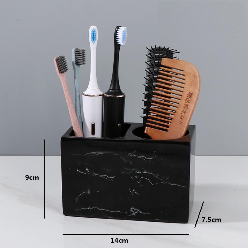 Marble Stripe Resin Toothbrush Holder Bathroom set Accessories Toothpaste Holder Portable Organizer Case Sanitary Wars Suite