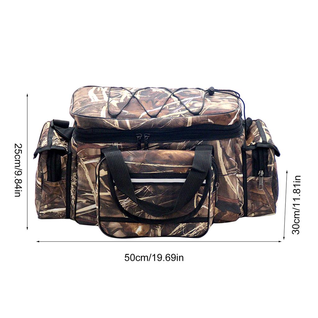 Zaino Borsa per Attrezzatura da Pesca da Esterno Impermeabile Multitasche Borsa per Riporre Attrezzatura da Pesca Borsa Portatile ad Alta Capacità Resistente
