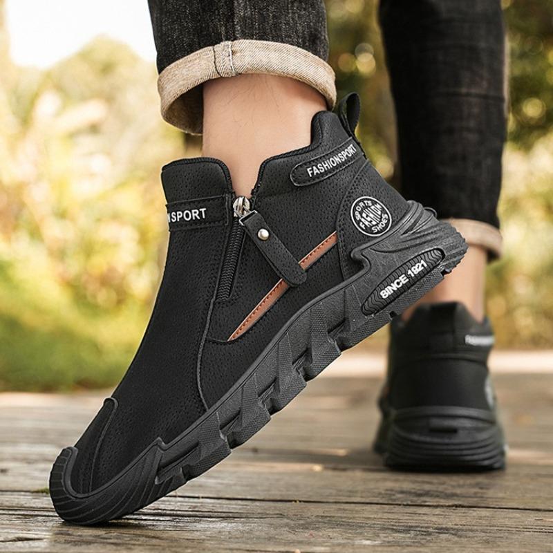 Mode Herren Freizeit Arbeitsschuhe Mode Reißverschluss Vielseitige Herren Outdoor Kletterschuhe Rutschfeste Abriebfeste Sneaker Zapatos Para Hombre