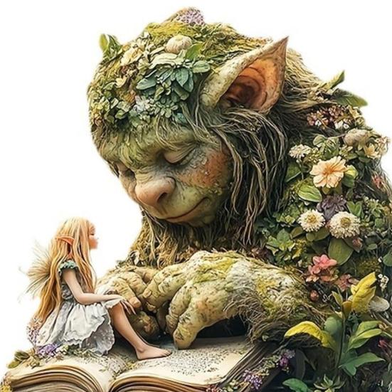 Pohádková zahradní zápichová dekorace Troll Odolná proti povětrnostním vlivům Dekorativní akrylový zápich 2D Plochá dekorace se zápichem pro domácí terasu, zahradní dekorace