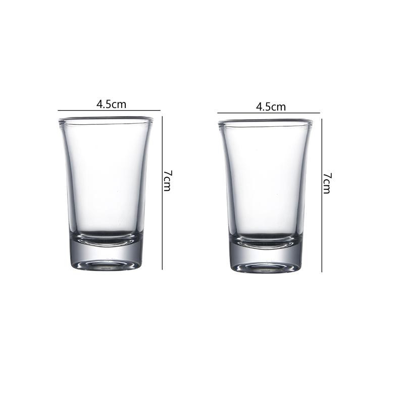 

15ml/30ml/50ml High End Thick Cocktail Glasses Baijiu Cup Luxury Small Wine Glass Shot Glass Scotch Bourbon Cups Bar Glassware 2pcs