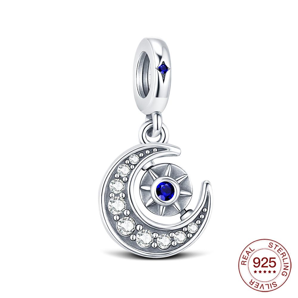 Copper Charm Stars Sun And Moon Pendant Diy For Classic Bracelet Women Fashion Jewelry Holiday Gifts