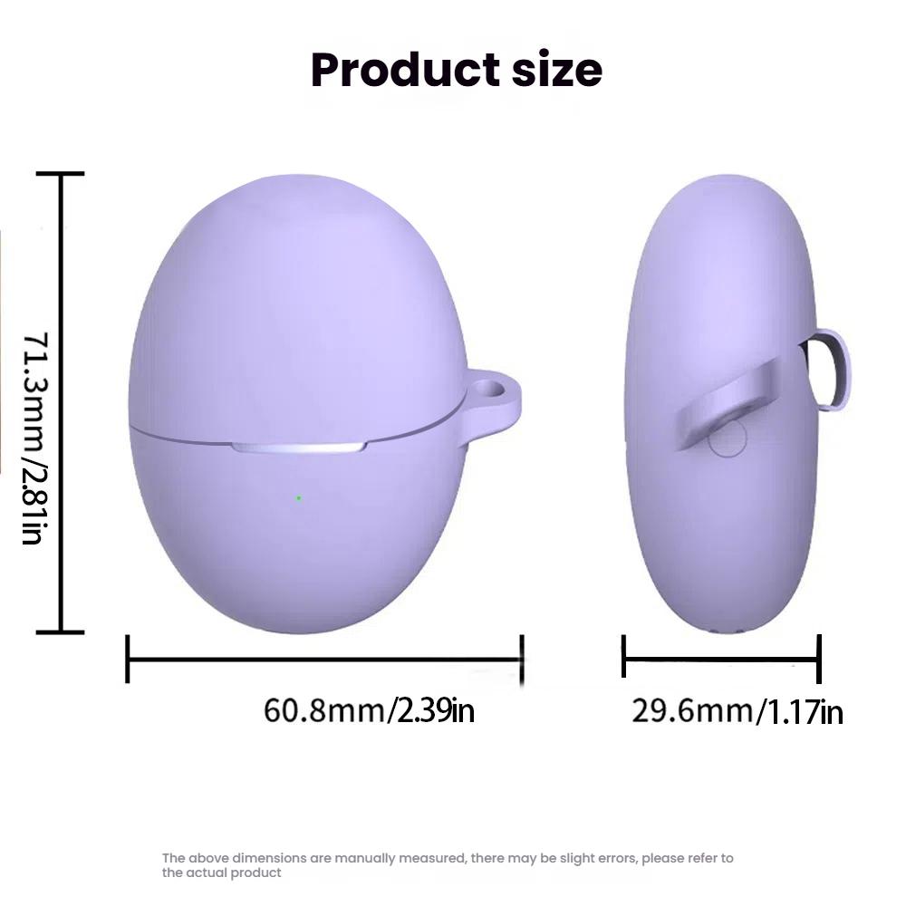 For Huawei FreeBuds 6 Silicone Case Wireless Earphone Anti-Scratch Protective Cover with Carabiner