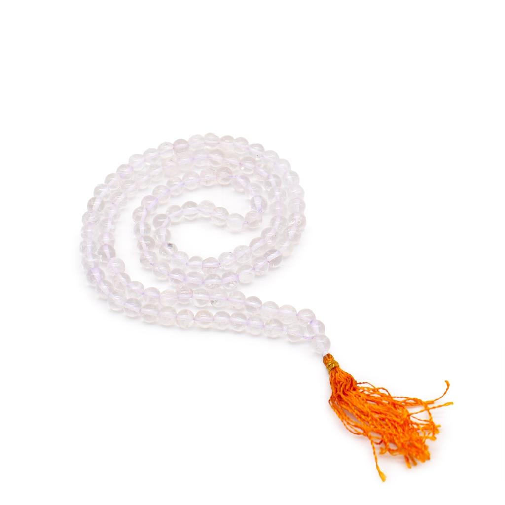 Rock Crystal Japa Mala, 108 Beads