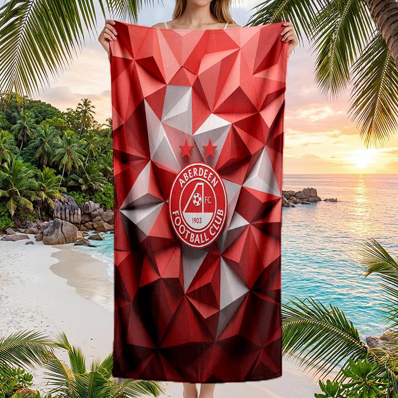 Asciugamano da Spiaggia Asciugatura Rapida Aberdeen FC Stampa Microfibra Assorbente Portatile da Viaggio Asciugamano da Nuoto