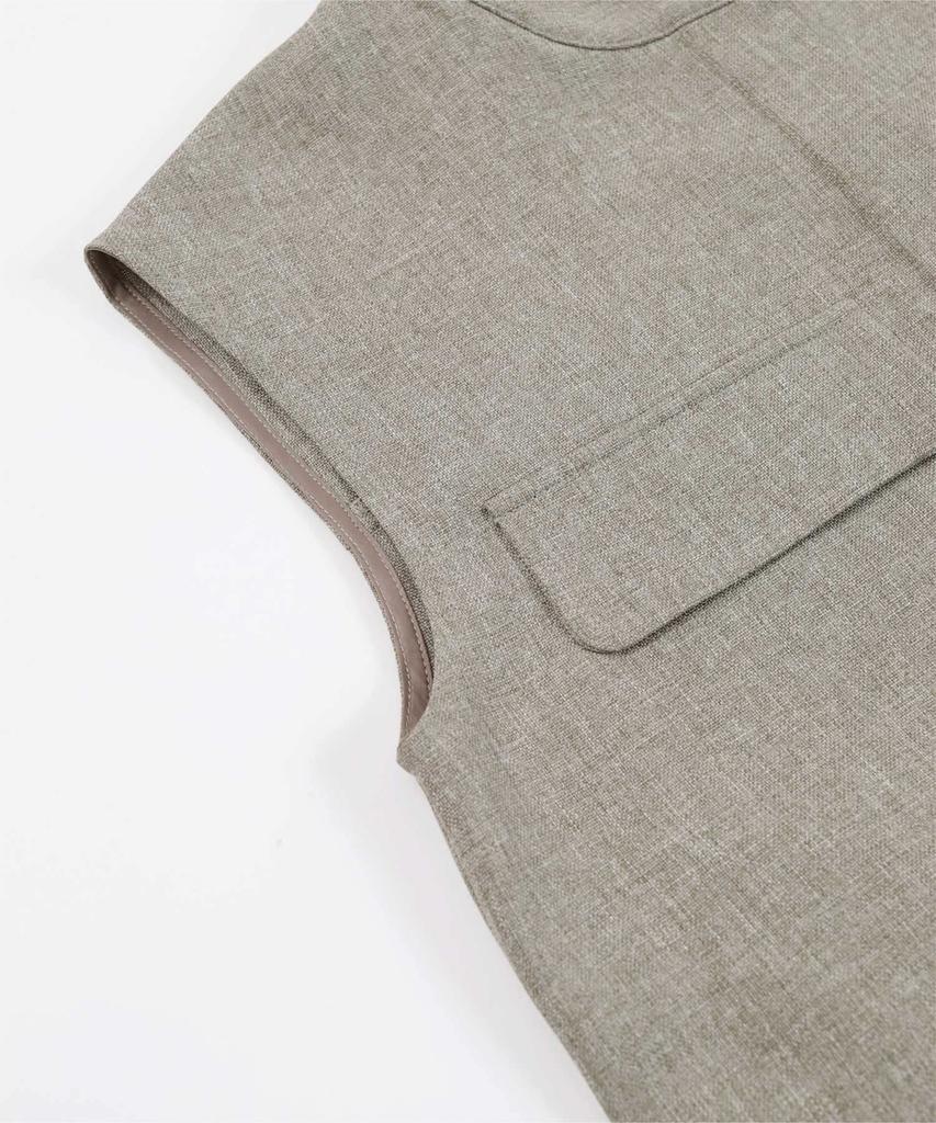 Yours Damen Leinenähnliche Ärmellose Bluse, BBXN1441, Sandbeige, Größe L