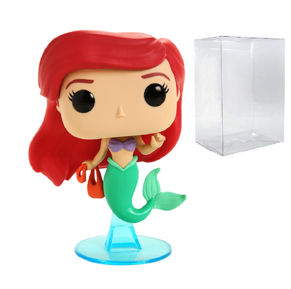 

POP Disney The Little Mermaid Ariel with Bag Funko Vinyl Figure (Includes Compatible Box Protector Case) Multicolor 3.75