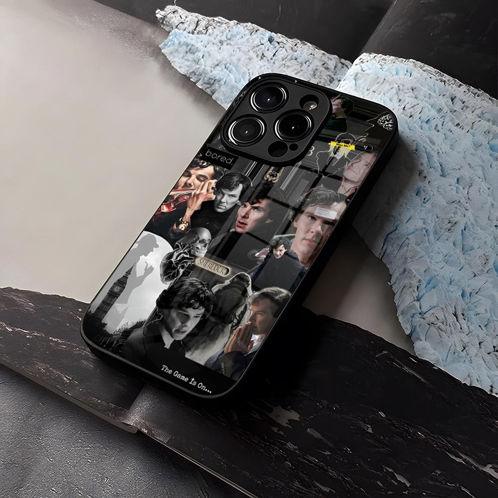 

221b-SherlockS-Holmes-TV Phone Case Tempered Glass For IPhone 16 13 14 12 15 11 Pro Max Plus Mini X XR SE2020 Coque iPhone 15 Pro