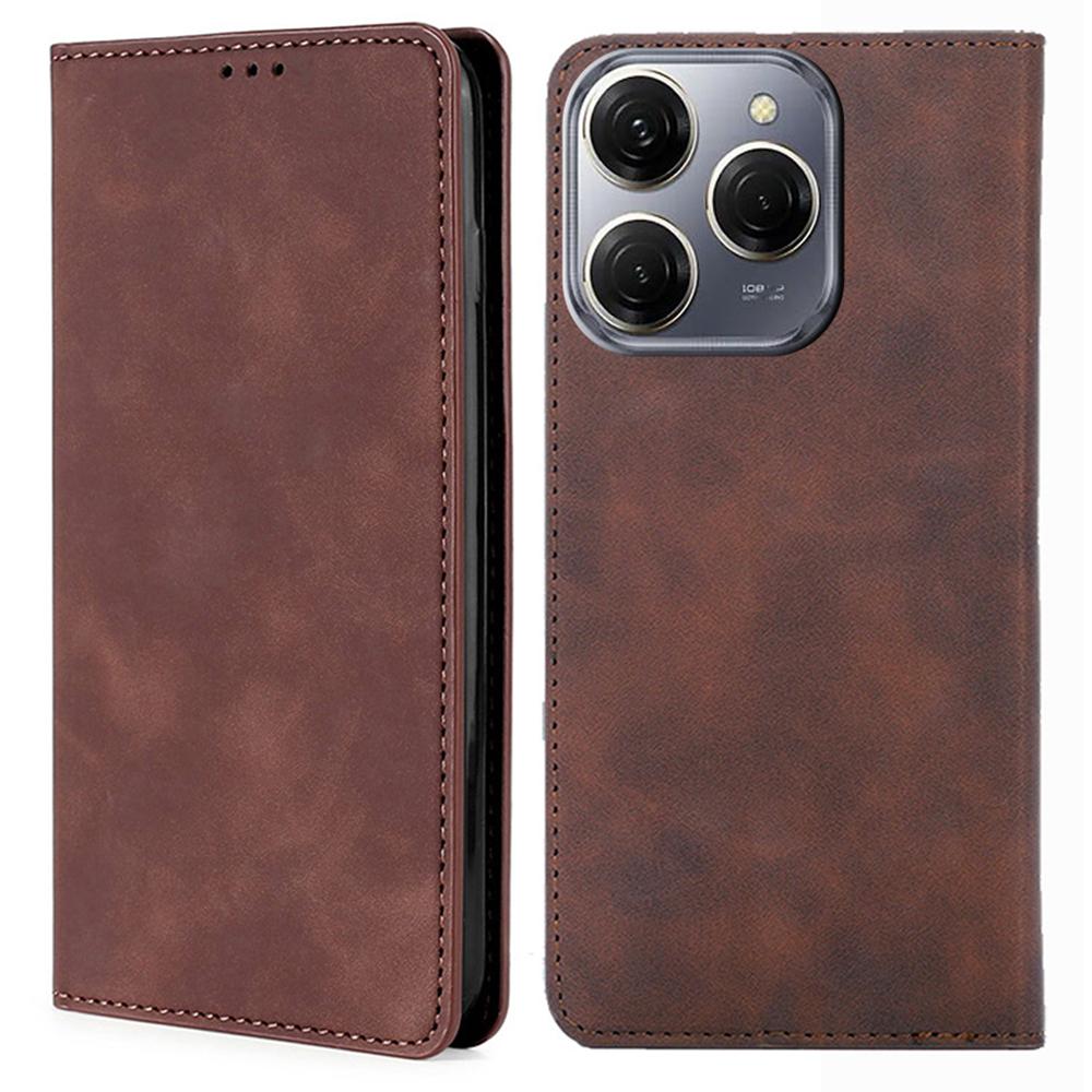 For TECNO Spark 20 Pro Case Anti-Scratch PU Leather Stand Card Slots Cell Phone Cover