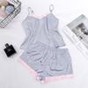 Underwear Pajamas Women Two-piece Simulation Silk Charm Suspenders Shorts Satin Sexy Erotic Homewear