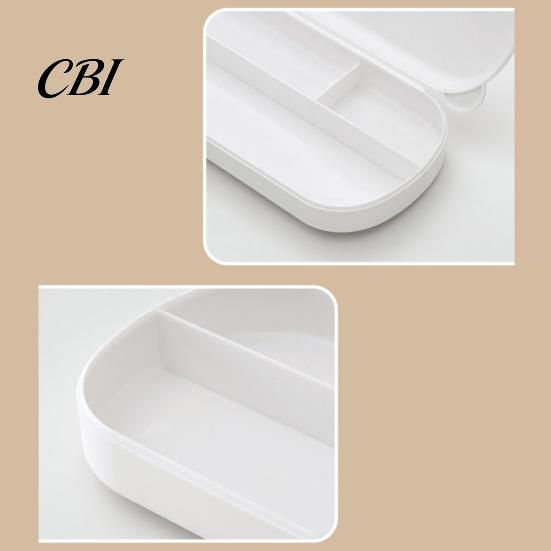 Compartment Pencil Holder Large Capacity Case with Compartments, Macaron Color Plastic Stationery Storage Box Box, Portable Student Pen Bag for School