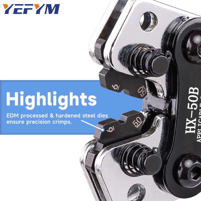 HX-50B Manual Cold Crimping Terminal Plier SC Bare Terminal Crimping Steel Material Copper Aluminum Nose Cable Crimping