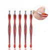 Stainless Steel Cuticle Pusher & Manicure Tool with Plastic Handle
