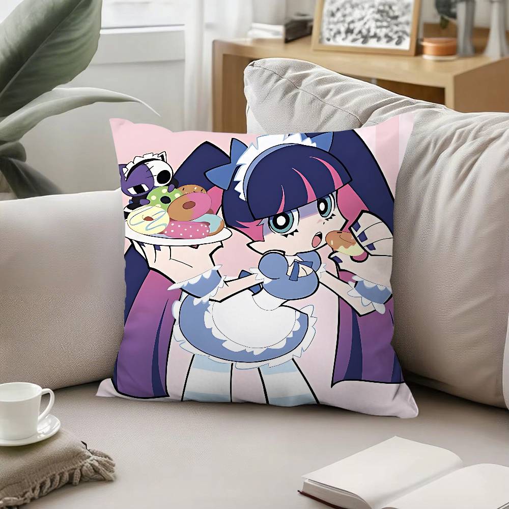 Cute Anime Girl PPanty Stocking Throw Pillow Covers Pattern Cushion Cover Suitable For Sofa Bedroom Car Pillow Cover