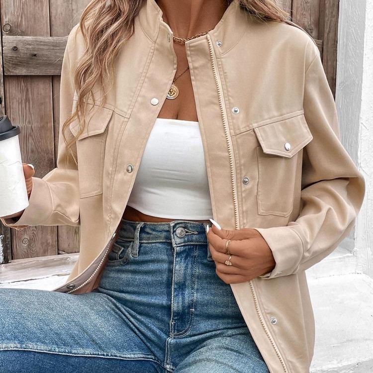 Women's Solid Color Autumn Winter Jacket Coat