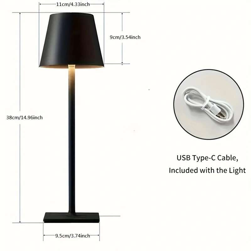 1pc Modern Art Table Lamp with Infinite Dimming and USB Charging - Perfect for Restaurants, Bedrooms, Living Rooms, Bars, and Of