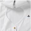 Vivienne WeStwood 1501005u W009q A401 Orb Logo Embroidery Heart Cut Off Crop Women S Shirt