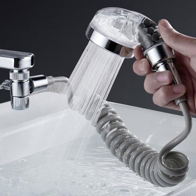 Handheld silver Small Bed Chair Shower Head sprayer Nozzle Hair Salon Shampoo washing water hose 2m 3m baby pet Tool Small