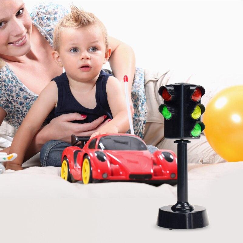Mini Sinais de Trânsito Bloco de Luz de Estrada com Som LED Educação de Segurança Infantil Quebra-Cabeça Infantil Brinquedos de Semáforo Presentes para Meninos Meninas