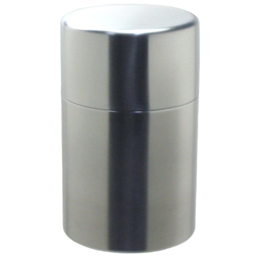 Sato Metal Industry SALUS Stainless Steel Tea Caddy, Matte, Made in Japan