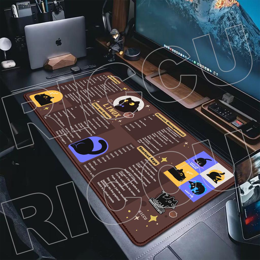 Portable label XXL HD print Linux shortcut key Memo Commands Mouse Pad Large Mousepad PC accessories Desk Mat protective pad Rug