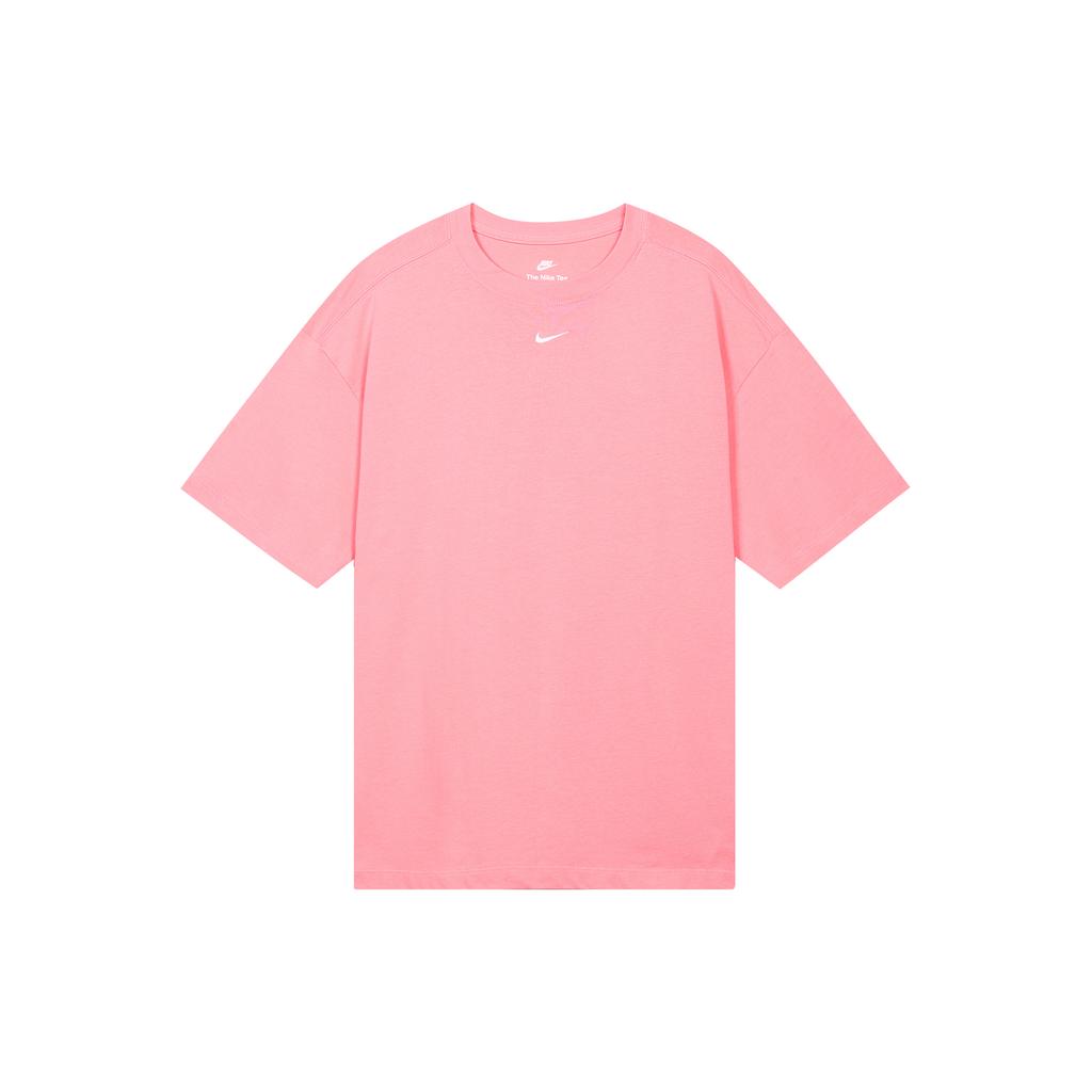 New Nike Sportswear Essentials Series Drop Shoulder Sleeve T Shirt Women's Coral Chalk DX7911-611