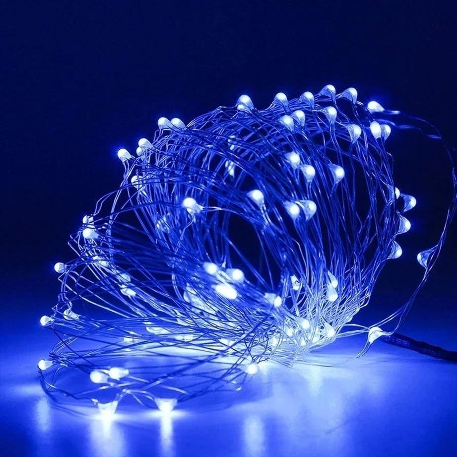 

1/5PCS LED Christmas Decoration 2M String Lights Copper Silver Wire Fairy Garland Light for Glass Craft Wedding Bottle Stopper 2M-1PCS