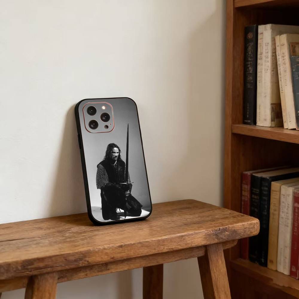 

A-Aragorn II Phone Case For iPhone 17,16,15,14,13,12,11 Plus,Pro Max,XS,Soft Silicone Black Cover iPhone12ProMax