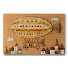 KINOWA "Airship" Wood-Paper-Art Original Handmade Kit Vehicle Made in Japan