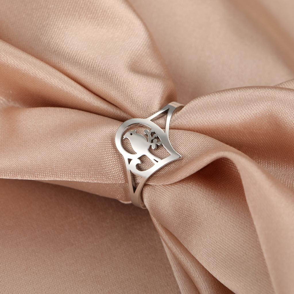 Cazador Adjustable Bird Rings for Women Stainless Steel Cute Animal Open Rings Jewelry Birthday Mother's Day Gift 2026