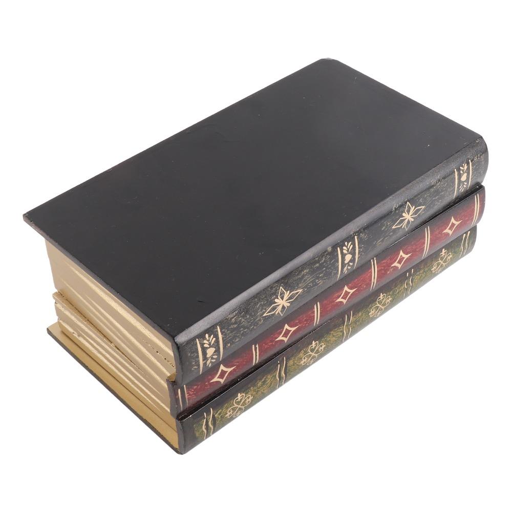 Wood Tissue Box Dispenser Rectangular Antique Book Box Cover Living Room Decor