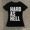 Gothic Punk Print Enganliegendes T-Shirt, Emo Girl Retro Buchstabenprint, Y2K Damenbekleidung, 2000er Mode Lässiges Sommer-T-Shirt.Y2K