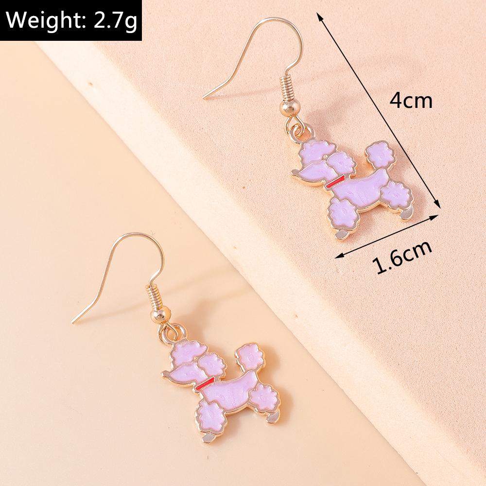 Cute Cartoon Animal Cat Dog Puppy Earrings for Women Dinosaur Drop Earrings Girls Party Holiday Jewelry Gifts