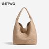 Borsa di design di nicchia tessuta a mano da donna borsa versatile borsa madre e figlio borsa a tracolla 2025 nuova borsa tote di grande capacità