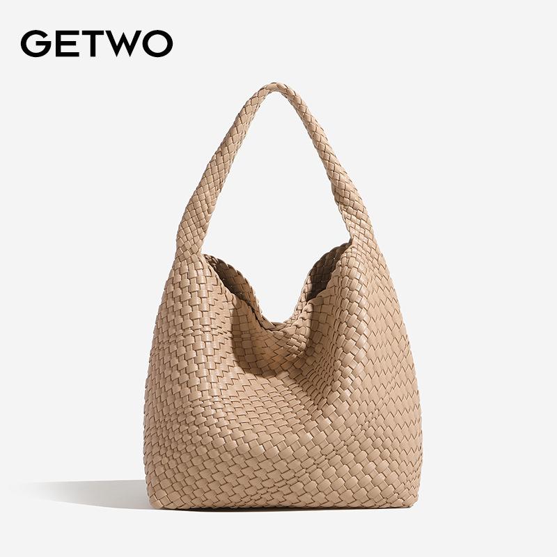 Borsa di design di nicchia tessuta a mano da donna borsa versatile borsa madre e figlio borsa a tracolla 2025 nuova borsa tote di grande capacità