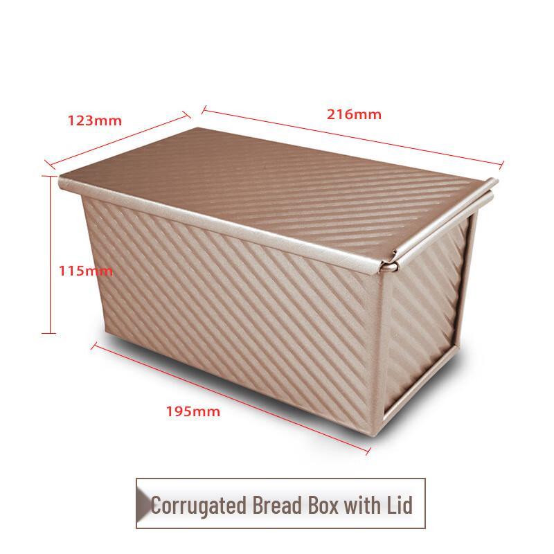 Corrugated Non-stick Toast Box Mold with Lid