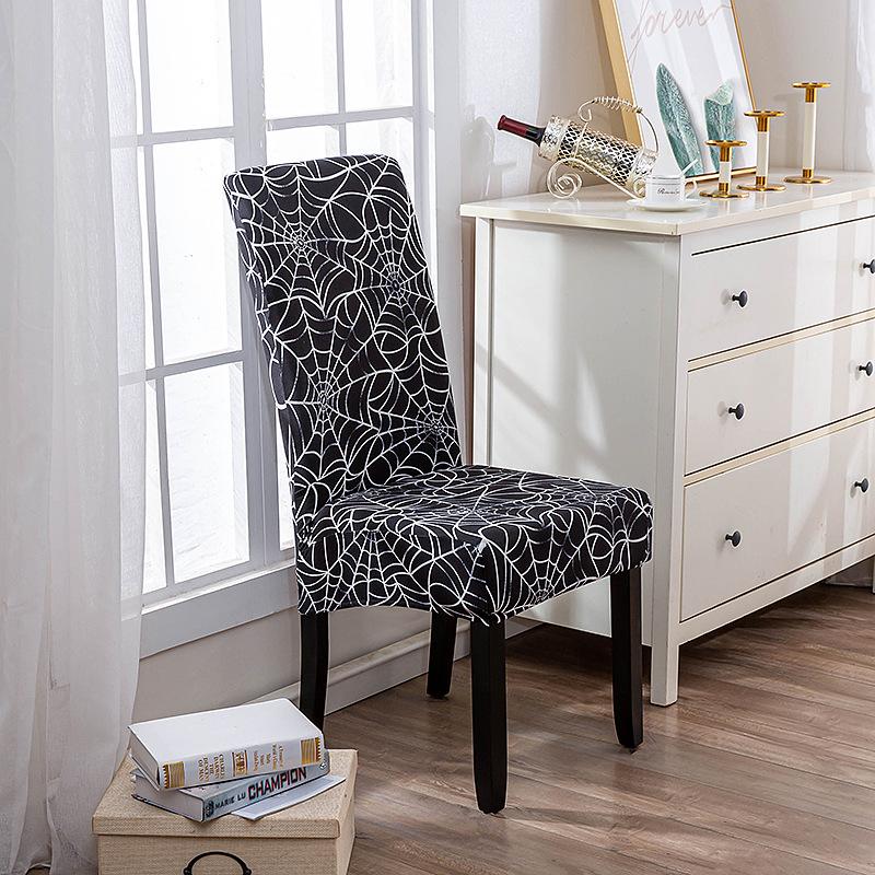 New Color High Gram Heavy Printing Elastic Backrest Integrated Chair Cover Household Hotel Anti-Fouling Dining Table Chair Cover