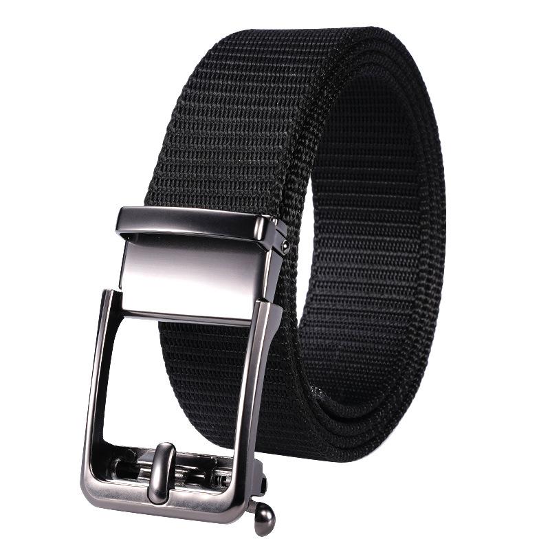 New Men's Belt Tactical Automatic Alloy Buckle Nylon Belt Braided Belt Workwear Outdoor Training Belt Men