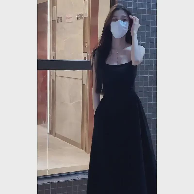 Summer 2025 Women's White French Tea Break Suspender Dress